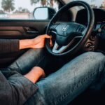 driver sitting in car